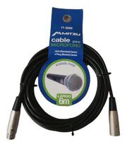 Cable XLR Hembra a Plug Macho Mitzu 6.3m 11-6160
