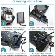 Adaptador A/C Y D/C Power 2000 AC-FZ100 para Sony A9,A7III, ARIII